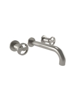 Bugnatese Millenovecinquanta fali mosdócsaptelep 19 cm-es kifolyóval, szálcsiszolt nikkel 4565NS