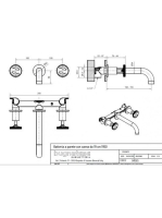 Bugnatese Millenovecinquanta fali mosdócsaptelep 19 cm-es kifolyóval, matt fekete 4565NE