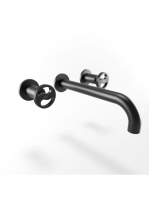 Bugnatese Millenovecinquanta fali mosdócsaptelep 22 cm-es kifolyóval, matt fekete 4569NE