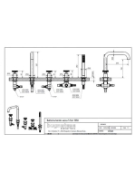 Bugnatese Millenovecinquanta peremre szerelhető 5 lyukas kádcsaptelep, króm 4580CR
