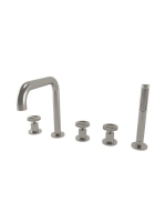 Bugnatese Millenovecinquanta peremre szerelhető 5 lyukas kádcsaptelep, szálcsiszolt nikkel 4580NS