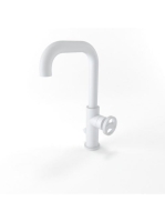 Bugnatese Millenovecinquanta magasított mosdócsaptelep leeresztővel, matt fehér 4613BI