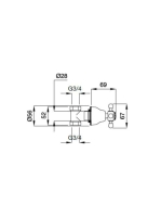 Bugnatese Revival csempeszelep 3/4" csatlakozással, króm/arany 462CRDO