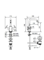 Bugnatese Orion bidé csaptelep leeresztővel, szálcsiszolt arany 5544OS