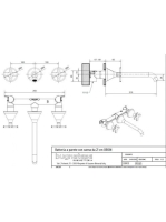 Bugnatese Orion fali mosdócsaptelep 21 cm-es kifolyóval, click-clack leeresztővel, króm 5565SCCR