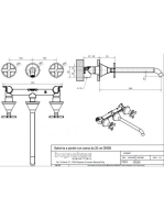 Bugnatese Orion fali mosdócsaptelep 26 cm-es kifolyóval, click-clack leeresztővel, króm 5569SCCR
