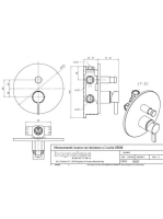 Bugnatese Orion falsík alatti zuhanycsaptelep 2 fogyasztóhoz, szálcsiszolt arany 5672OS