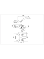 Bugnatese Axo kádcsaptelep zuhanyszettel, króm/arany 602CRDO