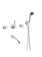 Bugnatese Axo falsík alatti zuhanyrendszer, bronz 618BR