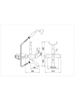 Bugnatese Oxford kádcsaptelep zuhanyszettel, arany 6300DO