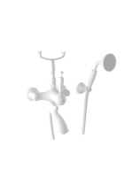 Bugnatese Oxford kádcsaptelep zuhanyszettel és zuhanytartóval, matt fehér 6302BI