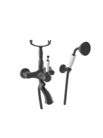 Bugnatese Oxford kádcsaptelep zuhanyszettel és zuhanytartóval, matt fekete 6302NE