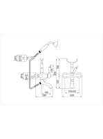 Bugnatese Oxford kádcsaptelep zuhanyszettel és zuhanytartóval, rame 6302RA