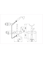 Bugnatese Oxford termosztátos kádcsaptelep zuhanyszettel, króm 6303CR