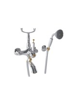 Bugnatese Oxford termosztátos kádcsaptelep zuhanyszettel, króm/arany 6303CRDO