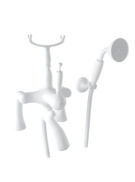 Bugnatese Oxford kádperemre szerelhető kádcsaptelep zuhanyszettel, matt fehér 6304BI