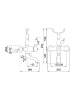 Bugnatese Oxford kádcsaptelep, bronz 6308BR