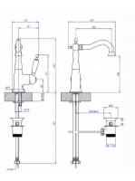 Bugnatese Oxford mosdócsaptelep automata leeresztővel, bronz 6313BR