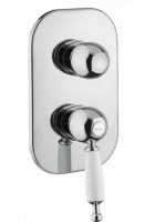 Bugnatese Oxford falsík alatti zuhanycsaptelep alaptesttel, 3 fogyasztóhoz, króm 6331CR