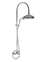 Bugnatese Oxford falon kívüli zuhanyrendszer, króm/arany 6336CCRDO
