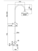 Bugnatese Oxford termosztátos zuhanyrendszer, matt bronz 6337CBO