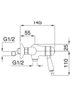 Bugnatese Oxford termosztátos zuhanycsaptelep, króm 6339CR