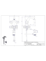 Bugnatese Axo mosdócsaptelep leeresztővel, bronz 634BR