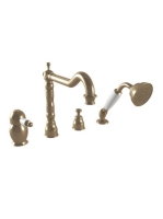 Bugnatese Oxford kádperemre szerelhető 4-lyukú kádcsaptelep, bronz 6355BR