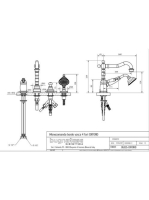 Bugnatese Oxford kádperemre szerelhető 4-lyukú kádcsaptelep, króm 6355CR
