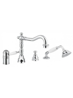 Bugnatese Oxford 4-lyukú kádperemre szerelhető termosztátos kádcsaptelep, króm 6358CR