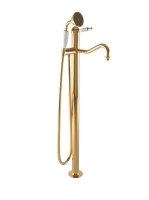 Bugnatese Oxford szabadonálló kádcsaptelep zuhanyszettel, arany 6360DO