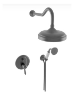 Bugnatese Oxford falon belüli termosztátos zuhanyrendszer, matt fekete 6364NE