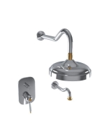 Bugnatese Oxford falsík alatti zuhanyszett kádkifolyóval, króm/arany 6369CRDO