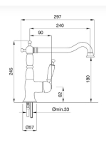 Bugnatese Oxford mosogató csaptelep, matt bronz 6382BO