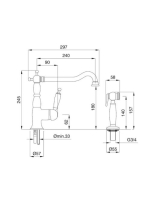 Bugnatese Oxford mosogató csaptelep, rame 6384RA