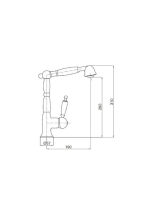 Bugnatese Oxford kihúzhatófejes mosogató csaptelep, króm 6388CR