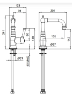 Bugnatese Denver mosdócsaptelep click-clack leeresztővel, bronz 6413SCBR