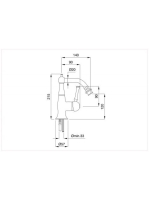 Bugnatese Denver bidé csaptelep leeresztővel, szálcsiszolt nikkel 6423NS