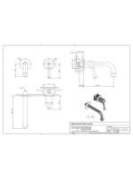 Bugnatese Denver 2-lyukas fali mosdócsaptelep leeresztő nélkül, 19 cm-es kifolyóval, króm 6445CR