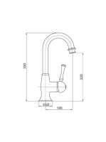 Bugnatese Denver mosogatócsaptelep, bronz 6481BR