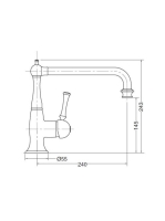 Bugnatese Denver mosogatócsaptelep, króm 6482CR