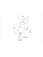 Bugnatese Xara bidécsaptelep leeresztővel, króm 6523CR
