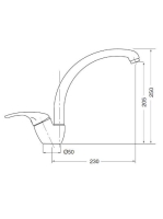 Bugnatese Xara mosogatócsaptelep, króm 6599FCR