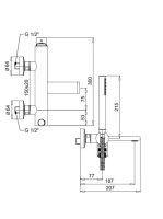 Bugnatese Simple kádcsaptelep zuhanyszettel, króm 6602CR
