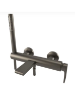 Bugnatese Simple kádcsaptelep zuhanyszettel, grafit fekete 6602GF