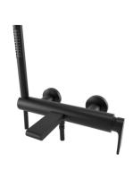 Bugnatese Simple kádcsaptelep zuhanyszettel, matt fekete 6602NE