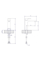 Bugnatese Simple mosdócsaptelep click-clack leeresztővel, króm 6613SCCR