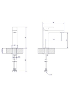 Bugnatese Simple mosdócsaptelep leeresztő nélkül, rozsdamentes acél hatású 6613SNS