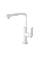 Bugnatese Simple tört kifolyós mosdócsaptelep leeresztővel, matt fehér 6618BI