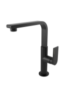 Bugnatese Simple tört kifolyós mosdócsaptelep leeresztővel, matt fekete 6618NE